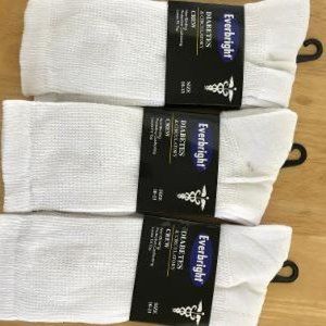 Men's Diabetic Socks White 10-13